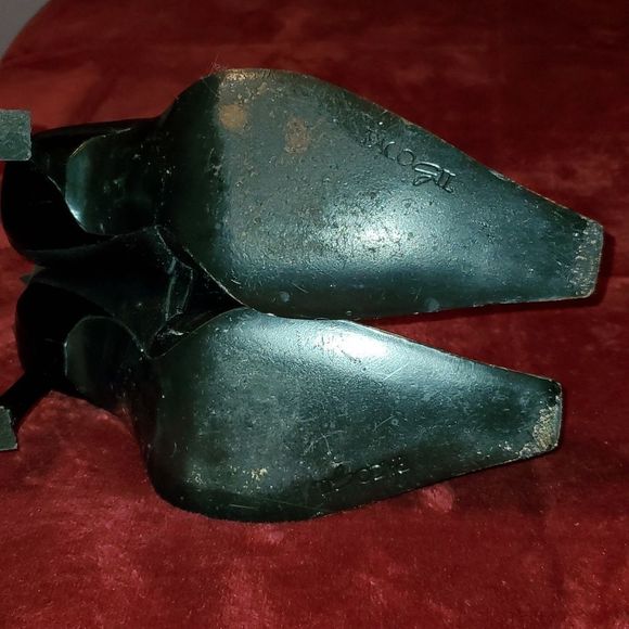 Paco Gil Sexy Black Heeled Fringe Leather Boots Size 6 - Picture 9 of 12